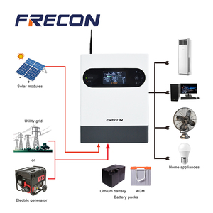 FRECON <span class=keywords><strong>4500W</strong></span> 24V onduleur hybride MPPT 230V onduleur solaire à onde sinusoïdale pure 220V onduleur solaire hybride pour système solaire - Product Image 1