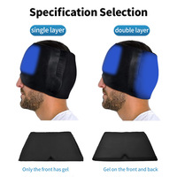 Chapeau rafraîchissant réutilisable pour la migraine, masque de thérapie chaude et froide en gel pour le soulagement du stress, des maux de tête, des gonflements post-opératoires
