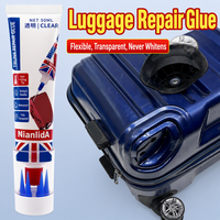 Colle transparente flexible Nianlida 50 ml pour réparation de bagages, idéale pour coques rigides, garnitures en tissu, valises et sacs – Répare les fissures et les déchirures