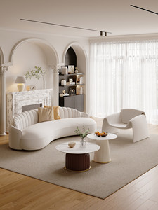 Nuevo Sofá de Recepción Casual Beige de Lujo a Precio Accesible, Ideal para Salones de Belleza, Apartamentos Pequeños y Tiendas de Ropa - Product Image 2