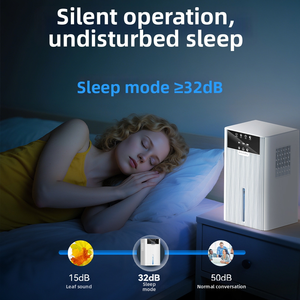 Déshumidificateur électrique portable mini avec minuterie 8/12/24H, lumière colorée, mode sommeil silencieux, arrêt automatique pour la maison, la chambre, le bureau, le camping-car - Product Image 4