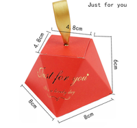 Kreative Diamantförmige Handgefertigte Verpackung Geschenkbox für Süßigkeiten und Schokolade mit Goldfolie für Hochzeit, Geburtstag und Festlichkeiten