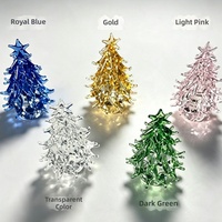 Ornement de bureau en quartz transparent spécial transfrontalier, arbre de Noël, décoration en cristal dessinée à la main, cadeau de vacances, en stock