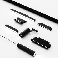 Spot LED magnétique ultra-plat 48V dimmable à montage en surface, projecteur COB pour rail de 20mm, système linéaire CRI95, faisceau 24/36