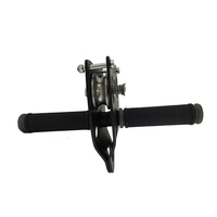Poulie Tandem Extérieure en Acier Haute Vitesse CE 45KN pour Corde de 13mm, Chariot de Zipline Durable, OEM Disponible, Noir, 1.8kg, Marque HM Adventure