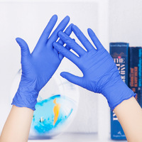 Suncend 1000 pièces Gants en nitrile jetables de haute qualité, épais, sans poudre, emballage en boîte
