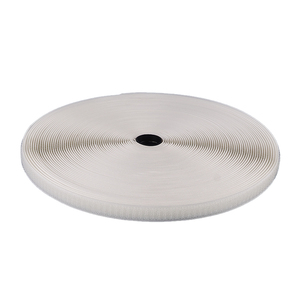 Wholesale Fabric Fastening Sew on <strong>Hook</strong> <strong>and</strong> <strong>Loop</strong> Tape Eco-Friendly Elastic Strong Grip Fasteners 25meters/roll 16mm*25M White - Product Image 3