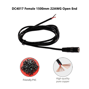 <span class=keywords><strong>2</strong></span> कोर 12v 24V dc4017 महिला कनेक्टर बिजली केबल 1.5 मीटर 22 वाट डीसी बिजली आपूर्ति कॉर्ड - Product Image 1