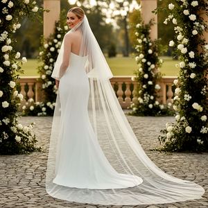 YouLaPan V131 Velo de Novia Personalizable de Cualquier Longitud, Accesorios para Ceremonia de Boda, Accesorios para Novia - Product Image 5