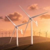Générateur éolien horizontal de type industriel à faible tolérance à la vitesse du vent, à commande électrique, 200 kW, triphasé