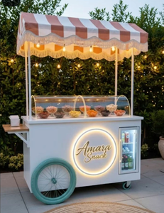 Hot <strong>Selling</strong> Retail Cart <strong>Food</strong> Movable Display <strong>Stand</strong> for Sale - Product Image 1