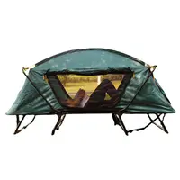 LULUSKY אמזון מכירה לוהטת עמיד למים תכליתי קמפינג את הקרקע עריסת אוהל 1-2 אדם חיצוני שינה מיטה מתקפל אוהל
