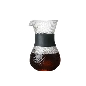 Hete Verkoop 600Ml Handgeblazen Helder Giet Over Koffiezetapparaat Met Roestvrijstalen Filter Druppelaar Hand Druppelglas Koffiepot