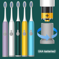 Oem Vente en gros Brosse à dents électrique adulte pas cher à piles Brosse à dents automatique étanche Nettoyage en profondeur