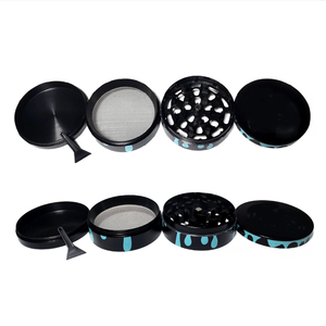 Grand broyeur à tabac en métal <span class=keywords><strong>noir</strong></span> doré et coloré personnalisable Accessoires en bois à fumer en alliage de <span class=keywords><strong>zinc</strong></span> pour le stockage - Product Image 2
