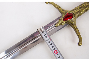 Articoli a Tema Game of Thrones: Spada di Jaime 'Il Urlato della Veda' in Acciaio Valiriano, 108 cm, da 'Una Canzone di Ghiaccio e Fuoco', Accessori per Cosplay - Product Image 6