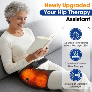 Massaggiatore USB LED con Vibrazione per Gambe, Cosce, Inguine e Fianchi, Cintura Riscaldante per Massaggio delle Articolazioni dell'Anca per Alleviare il Dolore Sciatico - Product Image 2