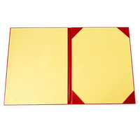 Porta Diplomas de Cuero PU, Carpeta de Cuero para Certificados, Funda para Informes A4 con Logotipo y Tira Decorativa en el Lomo