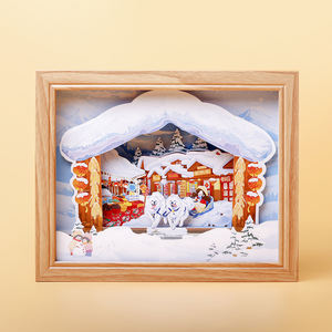 Arte <span class=keywords><strong>de</strong></span> Tallado en <span class=keywords><strong>Papel</strong></span> 3D con Iluminación LED <span class=keywords><strong>de</strong></span> Alta Calidad, con Caja <span class=keywords><strong>de</strong></span> Madera, Decoración para el Hogar y Luz Nocturna para Dormitorio, Ángel Hada - Product Image 1