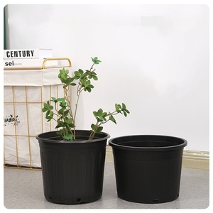Macetas Redondas <span class=keywords><strong>de</strong></span> Plástico Suave <span class=keywords><strong>de</strong></span> Dos Colores, Color Grosella Negra, Disponibles en una Amplia Gama <span class=keywords><strong>de</strong></span> Modelos - Product Image 3