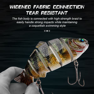 Hot <span class=keywords><strong>Pike</strong></span> VSJ06-6 "Tissu Multi Articulé Naufrage Swimbait Emballage Personnalisé En Gros Inventaire Glisse Basse Leurres De Pêche - Product Image 5