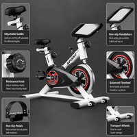 Sepeda Spinning Magnetik Tegak, Sepeda Olahraga Indoor dengan Penggerak Sabuk yang Senyap untuk Rumah & Gym Komersial