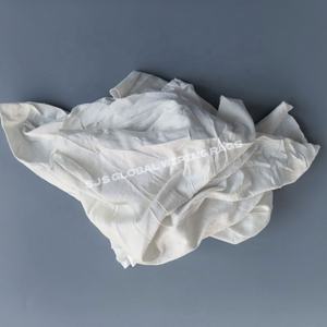 Trapos de limpieza industriales recuperados, paños de limpieza marinos, trapos de camiseta 100% algodón blancos para limpieza industrial - Product Image 1