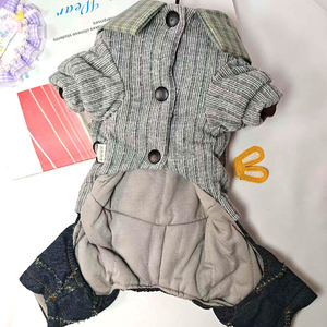 겨울용 애완동물 의류 플리스 조끼 네 다리 코튼 코트 테디 베어 슈나우저 말추스 요크셔 테리어 강아지 고양이 옷 - Product Image 6