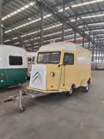 Remolque de Comida Eléctrico Retro Personalizado Citroën con Dispensador de Bebidas Comercial para el Mercado Navideño