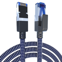 Cable de Conexión Ethernet Cat8 RJ45 LSZH Sin Halógenos, 1m, Longitud Personalizable, Conductor de Cobre Puro, Certificado ISO9001, CE/ROHS