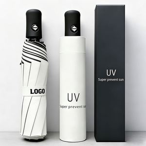 Factory Wholesale Custom Logo Rainproof Windproof 8 Bone Promo Business Gift 3 <b>Fold</b> Umbrella Portable Outdoor Umbrella for Rain - Product Image 1