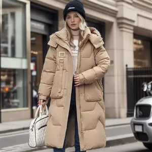 女性冬防風暖かいコート厚くフード付きファッションフグジャケット女性ジャケット2023