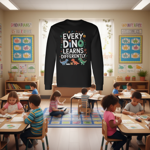 T-shirt à manches longues Every Dino Learns Differently Aba Therapy pour enfants - Product Image 3