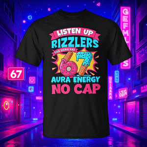 Atentos, Rizzlers, esta camiseta Sigma con 67 Aura Energy estilo Gen Alpha - Product Image 3