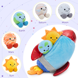 ชุดของเล่นตุ๊กตาจรวดอวกาศ 6-in-1 สไตล์ใหม่ สำหรับพัฒนาจินตนาการ ของขวัญวันเกิด ของชำร่วยงานเลี้ยงวันเกิด ของตกแต่งห้องเด็ก - Product Image 2