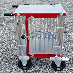 Mini une couchette en aluminium chariot <span class=keywords><strong>d</strong></span>'exposition <span class=keywords><strong>pour</strong></span> animaux de compagnie argent pliant <span class=keywords><strong>chien</strong></span> transporteur bouton fermeture <span class=keywords><strong>pour</strong></span> petits chiens chats avec motif Animal - Product Image 3