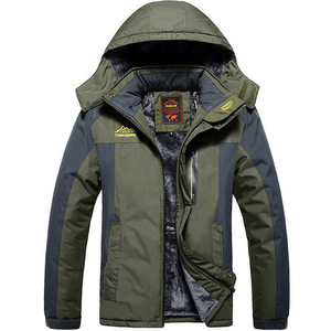 Veste d'hiver coupe-vent pour homme, grande taille, avec doublure en polaire, manteau d'alpinisme épaissi, vêtements de randonnée - Product Image 5