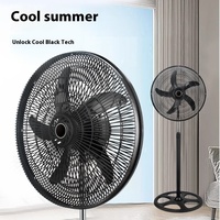 Ventilateur domestique oscillant vertical industriel de 18 pouces Ventilateur électrique de refroidissement par air à vent élevé trois en un en plastique