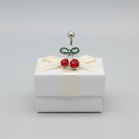 Anneau de nombril Cherry Belly, nouveau piercing tendance pour femmes, bijoux de corps à la mode, acier chirurgical, bijoux de corps pour femmes et hommes