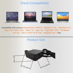 Bán hàng nóng 65W máy tính xách tay điện sạc AC <span class=keywords><strong>adapter</strong></span> cho IdeaPad Slim 5 Yoga 510 15isk thinkbook 14/5 qc1.0 thân thiện với môi - Product Image 3