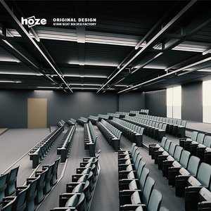 Cadeira de Auditório Dobrável HOZE HS-1223C-7 em Liga de Alumínio Ecológica para Palestras, Cinema, Igreja e Assentos de Culto - Product Image 3