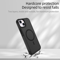 Givré 2 en 1 TPU + PC Armure Anti-Chute Téléphone Cas pour iPhone 15 Plus Cas Magnétique Charge Couverture de Téléphone pour iPhone 15 Pro Max