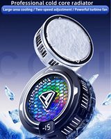 Ventilateur de refroidissement magnétique U-JIE COOBILE pour téléphone, avec lumières RGB, pour jeux mobiles, streaming en direct, compatibilité universelle, grande surface
