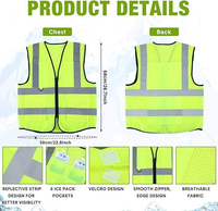 Gilet Refrigerante Personalizzato OEM con Pacchi Ghiaccio, Riflettente, Classe 3 ANSI, per il Raffreddamento Estivo, Gilet di Sicurezza per Edilizia e Sanificazione
