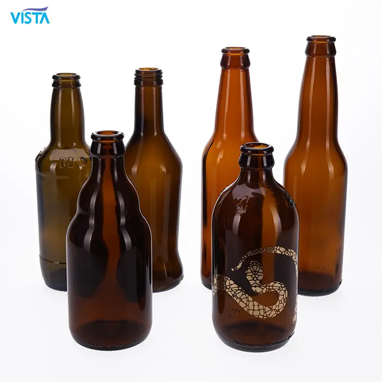 amber beer with crown cap 330ml 300ml 250ml glass bottle