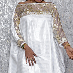 <span class=keywords><strong>Robe</strong></span> Kaftan Africaine 2023 pour Femmes Musulmanes, Grande Taille, Décontractée, Broderie Ample, Dentelle <span class=keywords><strong>Blanche</strong></span>, <span class=keywords><strong>Robe</strong></span> à Paillettes pour Femmes - Product Image 3