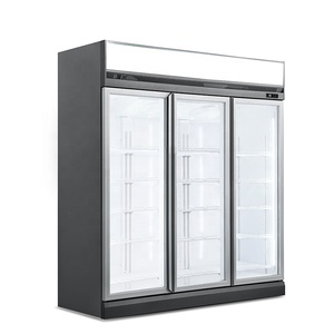Vitrine Réfrigérée Verticale Commerciale pour Supermarché, Épicerie et Magasin de Proximité avec Porte Vitrée - Product Image 1