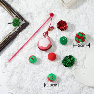 Nouveau jeu de jouets interactif pour chat de Noël Teaser Stick pour soulager l'ennui Pet Chew Toys - Product Image 3