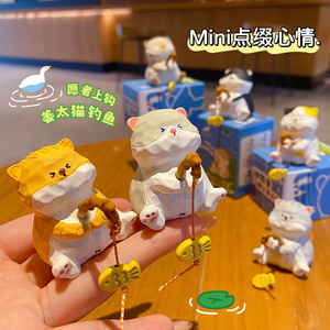 Figura Decorativa de Gato Pescador en Resina, Adorno Artístico para el Hogar, Regalo Original - Product Image 5