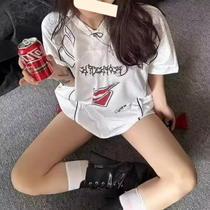 T-shirt vintage style maillot à manches courtes pour homme, séchage rapide, maille respirante, demi-manches, pour cyclisme, moto, vêtement de sport tendance - Product Image 5